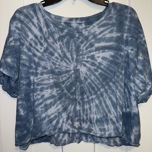 American Eagle Outfitters Spiral Tie-Dye Short Sleeve Top